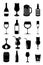 Alcohol beverages icons set