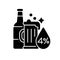 Alcohol black glyph icon