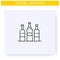 Alcohol bottles line icon. Editable illustration