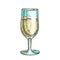 Alcohol Champagne Elegant Glass Color Vector