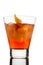 Alcohol cocktail Negroni isolated on white background