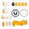 Alcohol Content Level Test, Vector Icon set