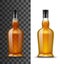 Alcohol drink glass bottle isolated vector