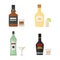 Alcohol drinks beverages cocktail whiskey drink bottle lager refreshment container and menu drunk concept different