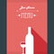 Alcohol drinks restaurant menu template. Wine bar