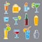 Alcohol drinks stickers