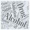 Alcohol and Drug Addiction word cloud concept vector background