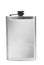 Alcohol flask on white