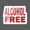 Alcohol free colored sticker. Vector icon alcohol. Layers grouped for easy editing illustration. For your design.