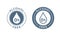 Alcohol free vector icon. Skin, body care cosmetic product medical alcohol free drop and percent symbol