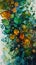 Alcohol Ink and Pointillism Fusion Jungle Leaves Tree Pastel Vibrant Fine Bubbles Flowing Rhythms Birch Deep Color Paper Peac