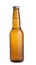 Alcohol light beer bottle isolated over white.