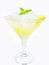 Alcohol liqueur cocktail with lemon