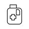 Alcohol medical gallon line style icon