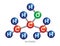 Alcohol molecule structure . vector and icon