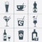 Alcohol and nonalcohol beverages icons