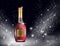 Alcohol, Red Wine, White Wine Bottle on the Sparkling Background for Your Design.