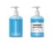 Alcohol sanitizer gel bottle template collections, hand wash design isolated