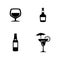 Alcohol. Simple Related Vector Icons