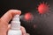 alcohol spray killing coronavirus cells