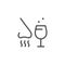 Alcohol tasting line outline icon