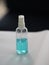 Alcoholic 70 percent in clear Plastic bottle Spray, Hand Sanitizer on white background wash clean dirty to prevent germs protect