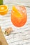 Alcoholic Aperol Spritz with Champagne