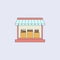 alcoholic beverage store colored outline icon. One of the collection icons for websites, web design, mobile app
