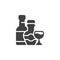 Alcoholic beverages vector icon