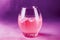 Alcoholic cocktail. Cool pink alcoholic drink on colored background. Generative AI.
