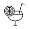 Alcoholic cocktail line icon. Cocktail glasses icon. Vector isolated