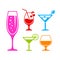 Alcoholic cocktail vector icon