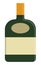 Alcoholic colorful bottle illustration. Alcohol cocktail drink icon. Bar menu flat vector logo.