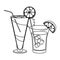 Alcoholic drinks beverages cartoon