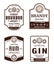Alcoholic drinks vintage labels