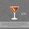 Alcoholic manhattan cocktail card