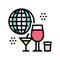 Alcoholic tour color icon vector illustration