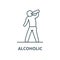 Alcoholic vector line icon, outline concept, linear sign