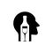 Alcoholism sign. Man and alcohol bottle icon. Concept illustration of logo Human and wine. Incurable disease