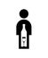 Alcoholism sign. Man and alcohol bottle icon. Concept illustration of logo Human and wine. Incurable disease