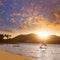 Alcudia Majorca at sunset on the beach Mallorca