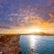 Alcudia Majorca at sunset on marina port Mallorca