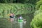 ALDERMASTON, BERKSHIRE UK - JULY 5 : Canoeing on the Kennet and