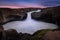 Aldeyjarfoss waterfalls is situated in the north of Iceland.