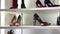 ALDO Expensive things High-heeled shoes and handbags of different colors are on the counter Guildford Town Center Shoe