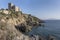 Aldobrandeschi Castle on Mediterranean shore, Talamone, Italy