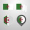 Alegeria flag design set vector
