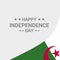 Alegeria Independence day typographic design with flag vector