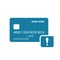 Alert attention bank card icon