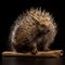Alert Cape porcupine (Hystrix africaeaustralis) with erect quills
